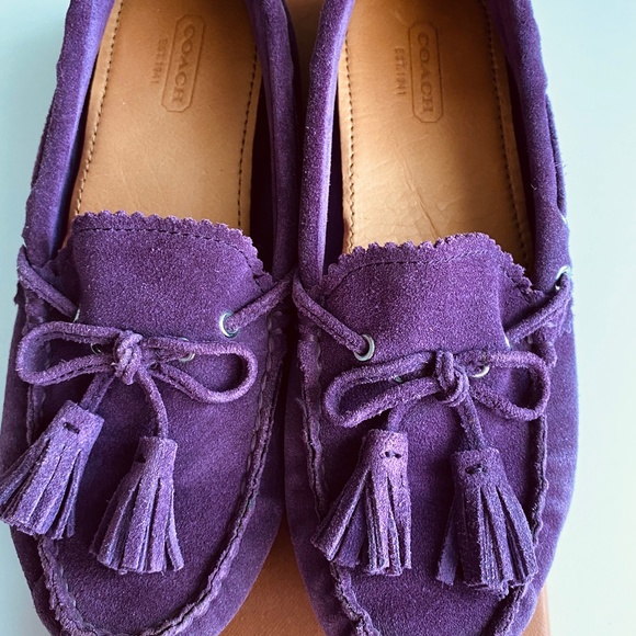 COACH Women's Nadia Royal Purple Moccasin Size 6B - Picture 4 of 9